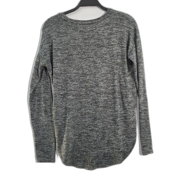 Banana Republic Signature Tee Long Sleeve Shirt Womens Charcoal Gray Crewneck XS - Picture 2 of 7